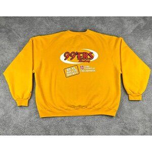 Vintage Champion 99ers Roller Hockey Crewneck Sweatshirt Yellow Mens XXL USA